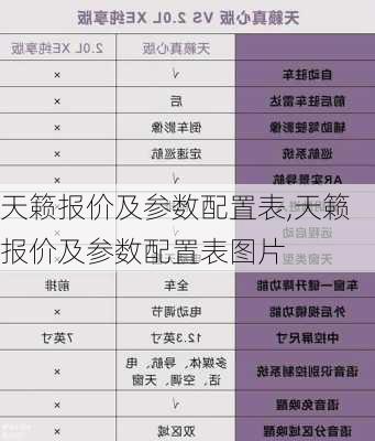 天籁报价及参数配置表,天籁报价及参数配置表图片