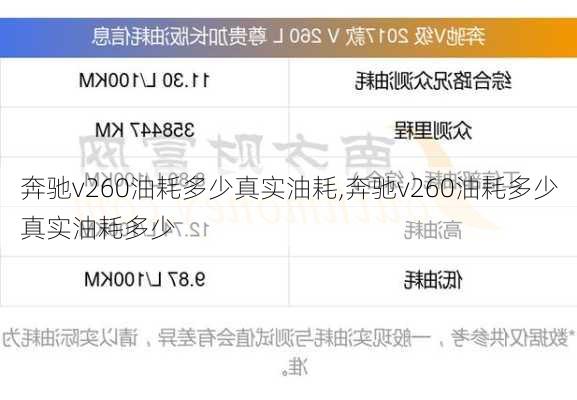 奔驰v260油耗多少真实油耗,奔驰v260油耗多少真实油耗多少