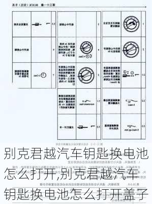 别克君越汽车钥匙换电池怎么打开,别克君越汽车钥匙换电池怎么打开盖子