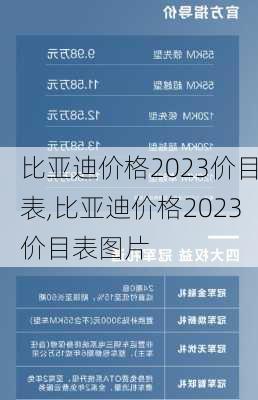 比亚迪价格2023价目表,比亚迪价格2023价目表图片