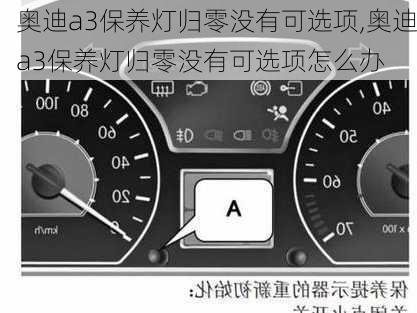 奥迪a3保养灯归零没有可选项,奥迪a3保养灯归零没有可选项怎么办