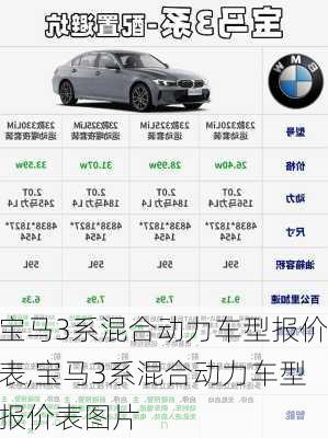 宝马3系混合动力车型报价表,宝马3系混合动力车型报价表图片