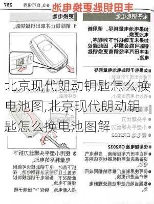 北京现代朗动钥匙怎么换电池图,北京现代朗动钥匙怎么换电池图解