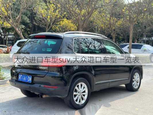 大众进口车型suv,大众进口车型一览表