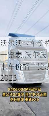 沃尔沃卡车价格一览表,沃尔沃卡车价格一览表2023