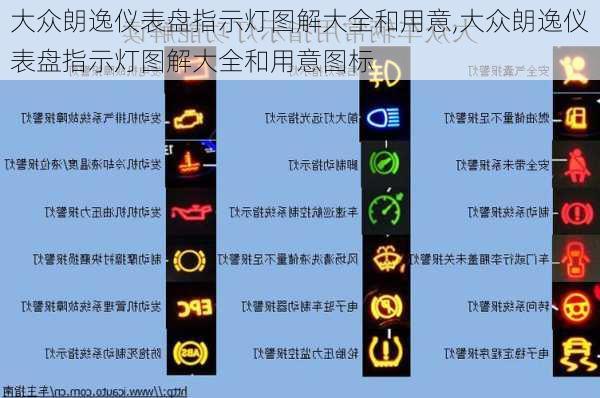 大众朗逸仪表盘指示灯图解大全和用意,大众朗逸仪表盘指示灯图解大全和用意图标