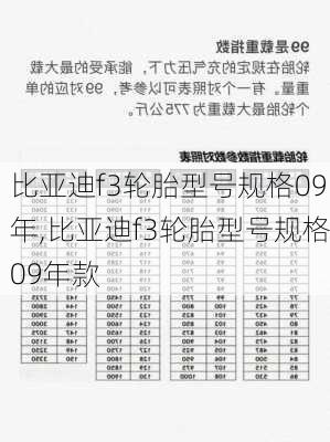 比亚迪f3轮胎型号规格09年,比亚迪f3轮胎型号规格09年款