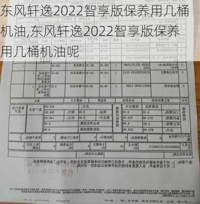 东风轩逸2022智享版保养用几桶机油,东风轩逸2022智享版保养用几桶机油呢