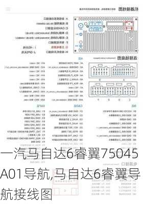 一汽马自达6睿翼75045A01导航,马自达6睿翼导航接线图