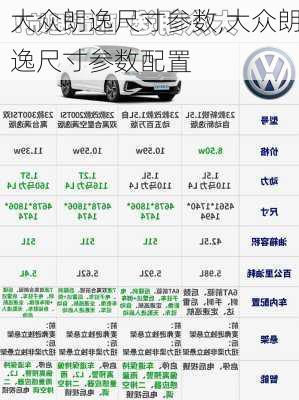 大众朗逸尺寸参数,大众朗逸尺寸参数配置