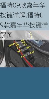 福特09款嘉年华按键详解,福特09款嘉年华按键详解图