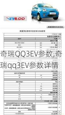 奇瑞QQ3EV参数,奇瑞qq3EV参数详情